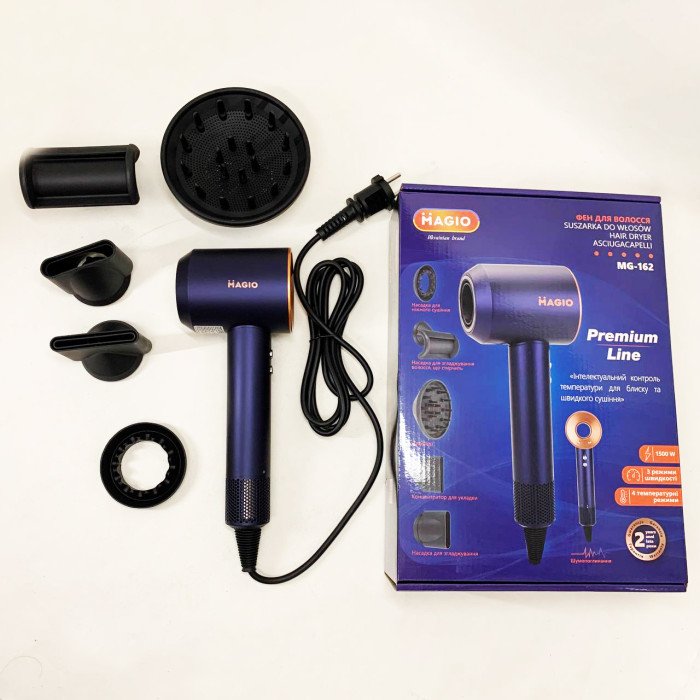 Фен для волосся MAGIO MG-162 5 насадок 1500 Вт