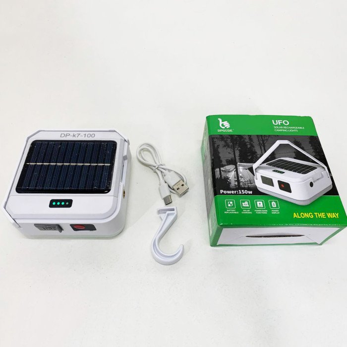 Ліхтар кемпінговий DP-K7-100 сонячна панель Power Bank