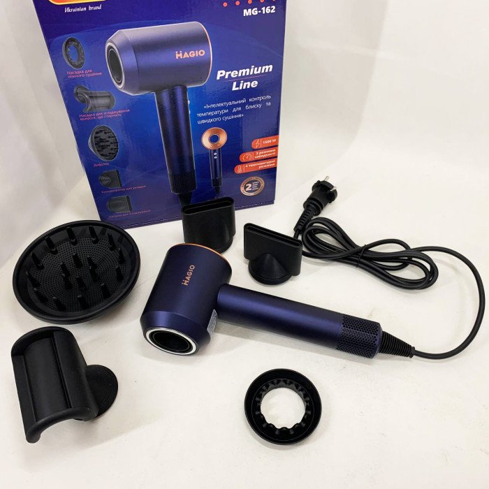 Фен для волосся MAGIO MG-162 5 насадок 1500 Вт
