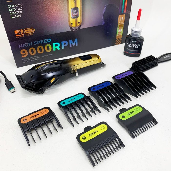 Акумуляторна машинка для стрижки VGR V-026 GOLD. Колір: золотий