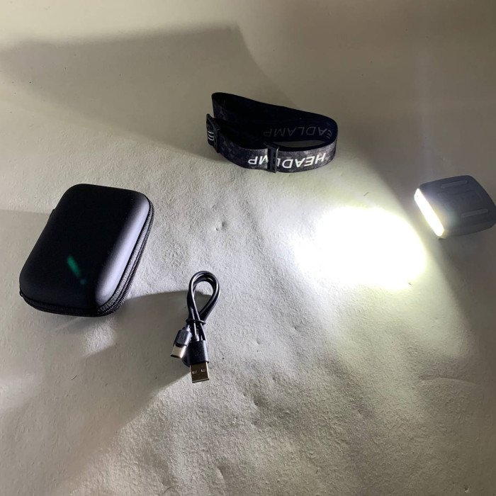 Ліхтар налобний Police W6129-XPE+COB+8RGB