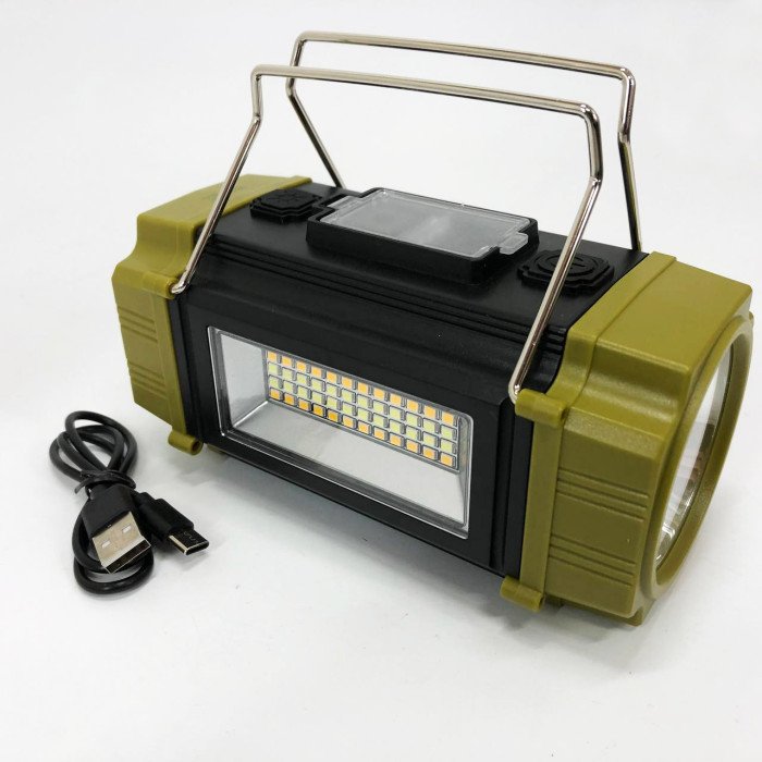 Ліхтар переносний LS-228-LED WHITE+RED+BLUE+YELLOW, Ліхтар для кемпінгу з вбудованим зарядним пристроєм