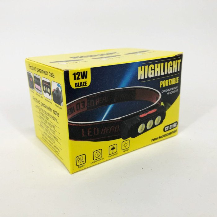 Ліхтар налобний акумуляторний PLD-2119C, Ліхтарик військовий світлодіодний налобний ліхтарик