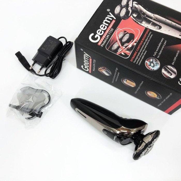 Електробритва Gemei GM-7720 - професійна, бездротова, потужна чоловіча бритва з головками, що плавають