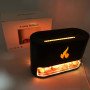 Лампа зволожувач повітря Docsal Flame 3 в 1 з соляним камінням, Портативний зволожувач повітря лампа