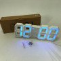 Годинник настільний LY-1089 з білим підсвічуванням LED синій, Годинник настільний професійний електронний