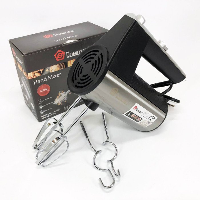 Міксер ручний DOMOTEC R6690 універсальний 5 швидкостей 600 W, Міксер блендер ручний