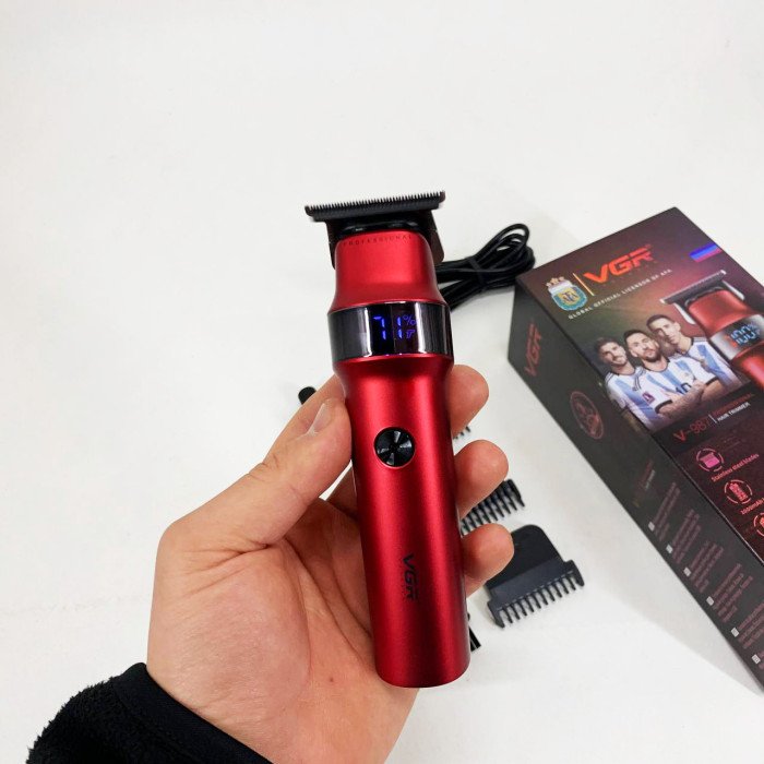 Машинка для стрижки волосся VGR V-987 RED, Бритва триммер для чоловіків