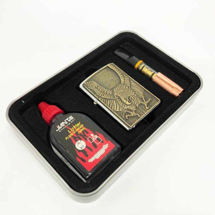 Запальничка бензинова в подарунковій коробці N13, подарункові запальнички, подарунок запальничка хлопцю.