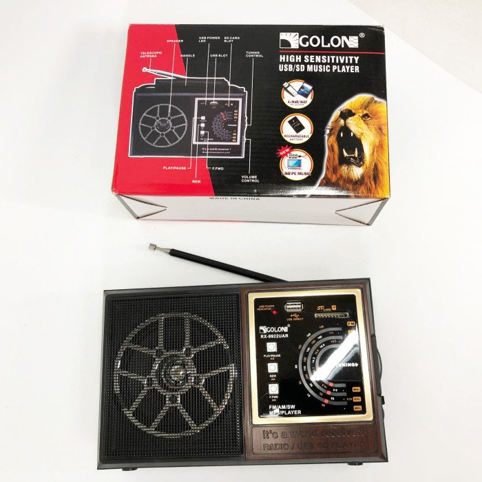 Радіоприймач Акумуляторний GOLON RX-9922UAR, Всехвильовий радіоприймач професійний