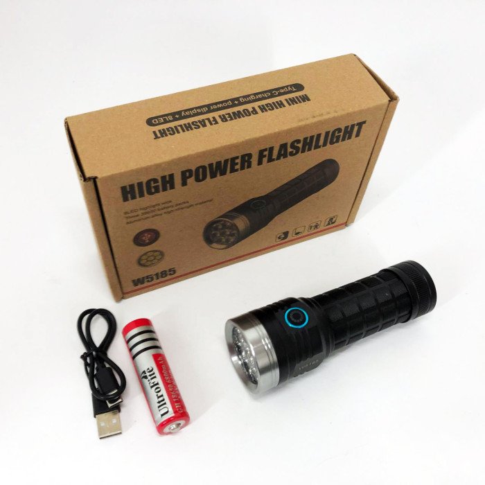 Ліхтарик компактний PLD W5185-8XHP360, Високоякісний ліхтарик, Довговічний світлодіодний ліхтар