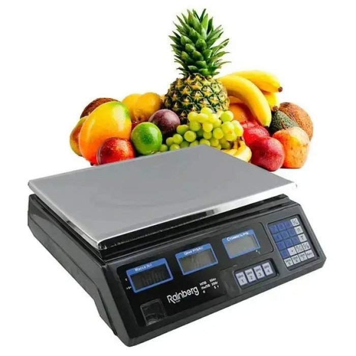 Ваги торгові з лічильником ціни та платформою Rainberg RB-302 до 50кг