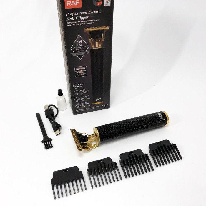 Тример акумуляторний для стрижки волосся RAF R.427 для бороди вусів машинка для стрижки 5 Вт