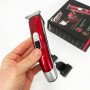 Машинка для стрижки волосся Gemei GM-6046, Машинка для стрижки волосся та гоління. Колір: червоний