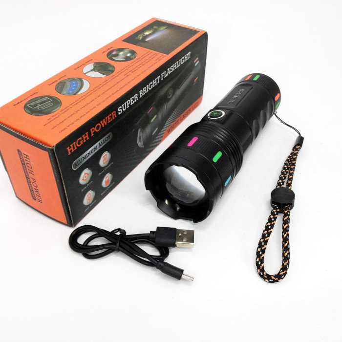 Ліхтарик 701-PM10-TG, Ліхтар акумуляторний світлодіодний потужний, Ліхтар із захистом від пилу