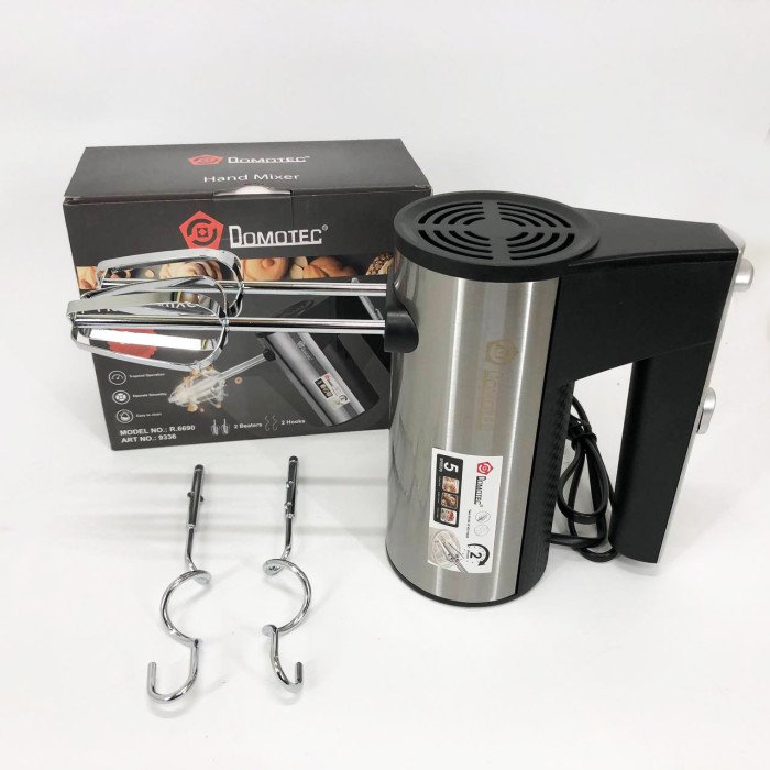 Міксер ручний DOMOTEC R6690 універсальний 5 швидкостей 600 W, Міксер блендер ручний