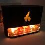 Лампа зволожувач повітря Docsal Flame 3 в 1 з соляним камінням, Портативний зволожувач повітря лампа