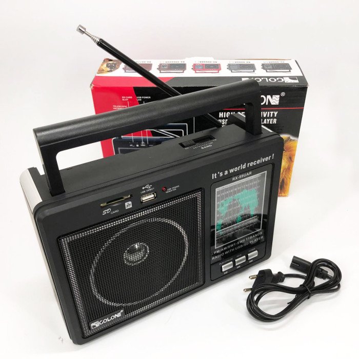 Портативний радіоприймач GOLON RX-99/3920 акумуляторний FM/AM/SW з відтворенням USB/MicroSD