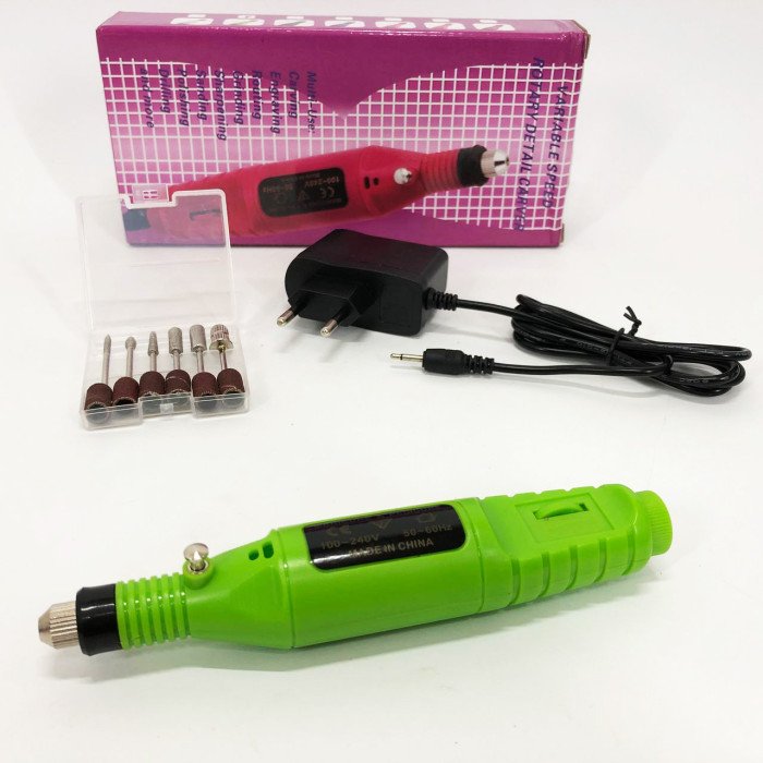 Ручний фрезер для нігтів SmartUs CBM-033 для манікюру та педикюру в домашніх умовах. Колір: зелений