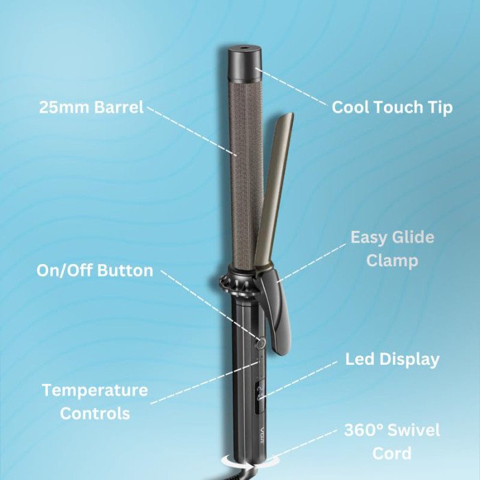 Плойка VGR V-579, температура від 130 до 210 °C, кераміка
