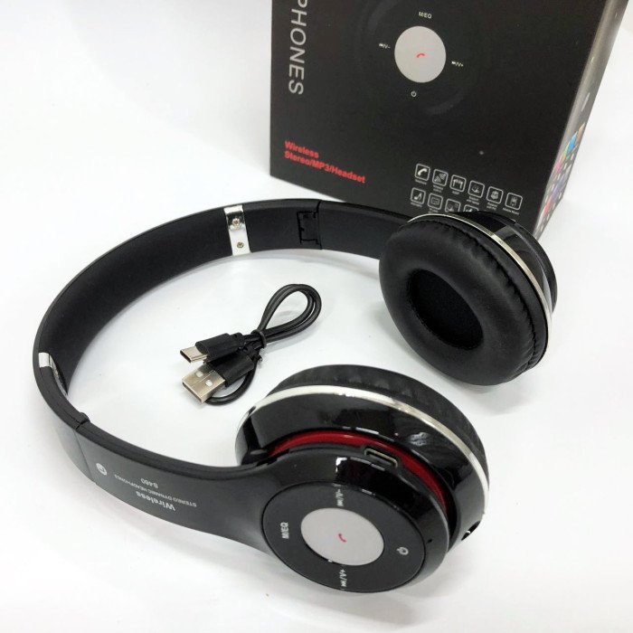 Бездротові навушники S460 Bluetooth black з MP3 плеєром чорний 18-20000 Гц, Бездротові блюз навушники