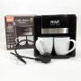 Кавоварка 2 чашки напівавтоматична RAF R.115 650 Вт, Кавова кавоварка електрична для кухні