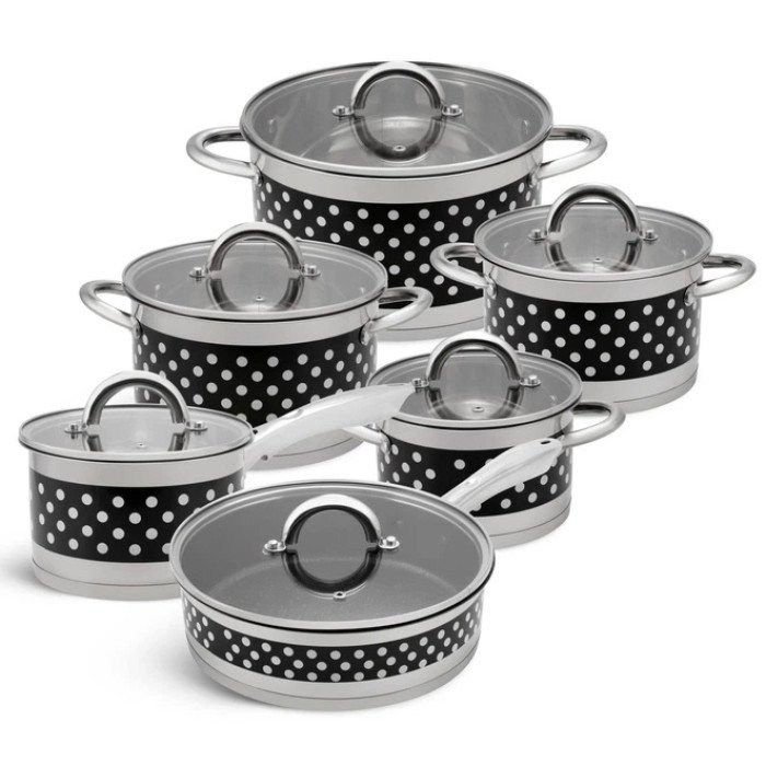 Набір посуду Edenberg EB-4055 з капсульним дном нержавіюча сталь 12 предметів