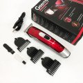 Машинка для стрижки волосся Gemei GM-6046, Машинка для стрижки волосся та гоління. Колір: червоний