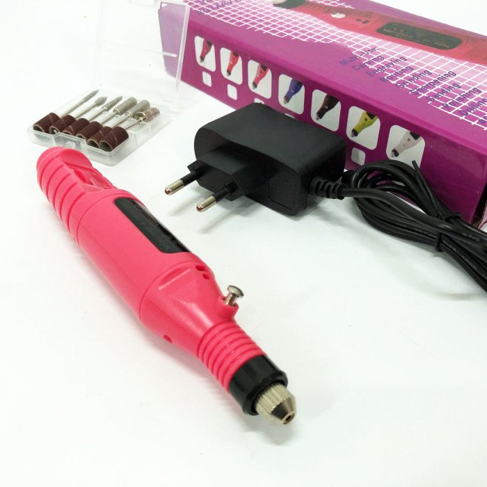 Ручний фрезер для нігтів SmartUs CBM-033 для манікюру та педикюру в домашніх умовах. Колір: рожевий