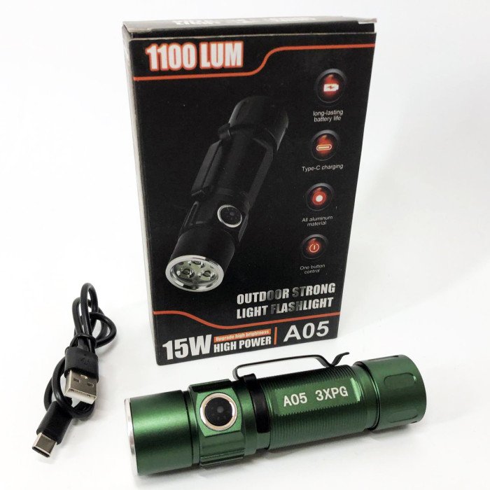 Тактичний ліхтар Bailong A05-3XP, Ліхтарик для тактичного використання, Алюмінієвий ліхтар