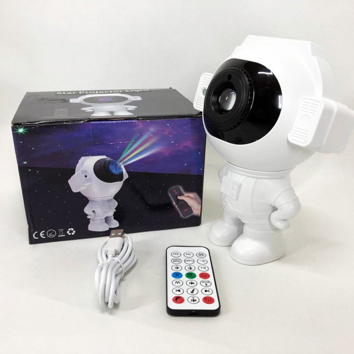 Зоряний 3D проектор Astronaut, Лазерний нічник-проектор астронавт LED, Міні лазерний проектор небо