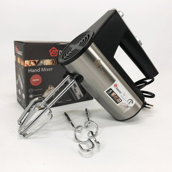 Міксер ручний DOMOTEC R6690 універсальний 5 швидкостей 600 W, Міксер блендер ручний