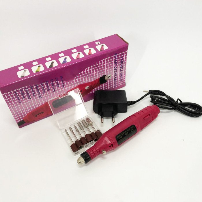 Ручний фрезер для нігтів SmartUs CBM-033 для манікюру та педикюру в домашніх умовах. Колір: бордовий