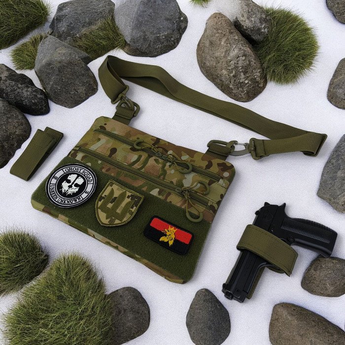 Чоловіча тактична сумка барсетка, Рюкзак чоловічий військовий тактичний, Нагрудна сумка кобура