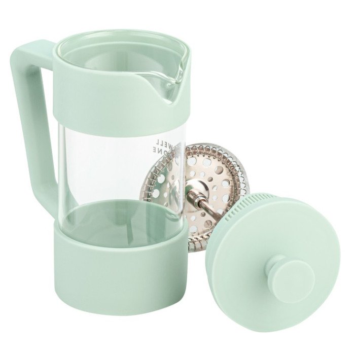 Френч-прес Well Done WD-8053A м'ятний 350 мл, Чайник самовар скляний, Чайники для заварки