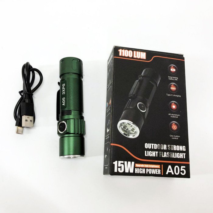 Тактичний ліхтар Bailong A05-3XP, Ліхтарик для тактичного використання, Алюмінієвий ліхтар