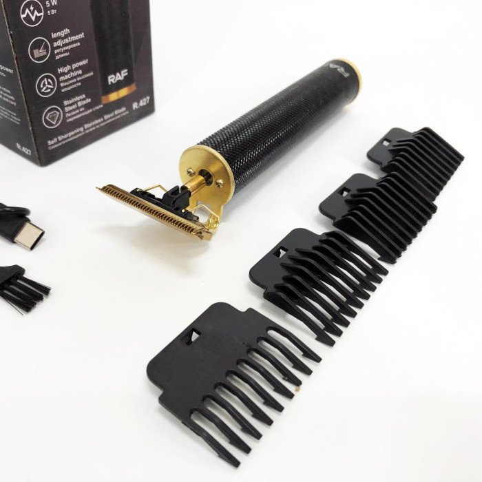 Тример акумуляторний для стрижки волосся RAF R.427 для бороди вусів машинка для стрижки 5 Вт