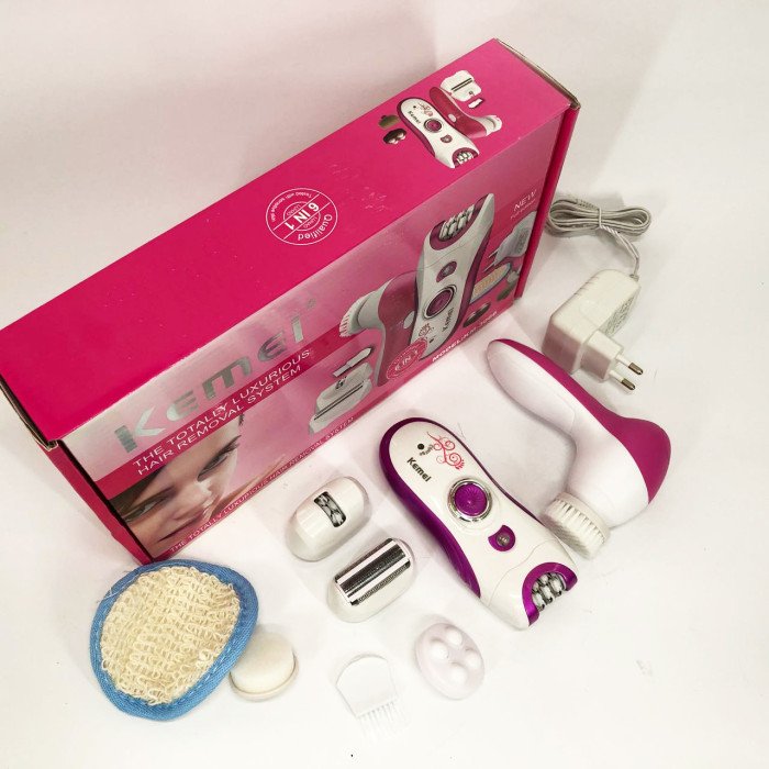 Епілятор жіночий багатофункціональний 6 в 1 пінцетний Kemei KM-3066 Х масажер догляд за шкірою 2 швидкості