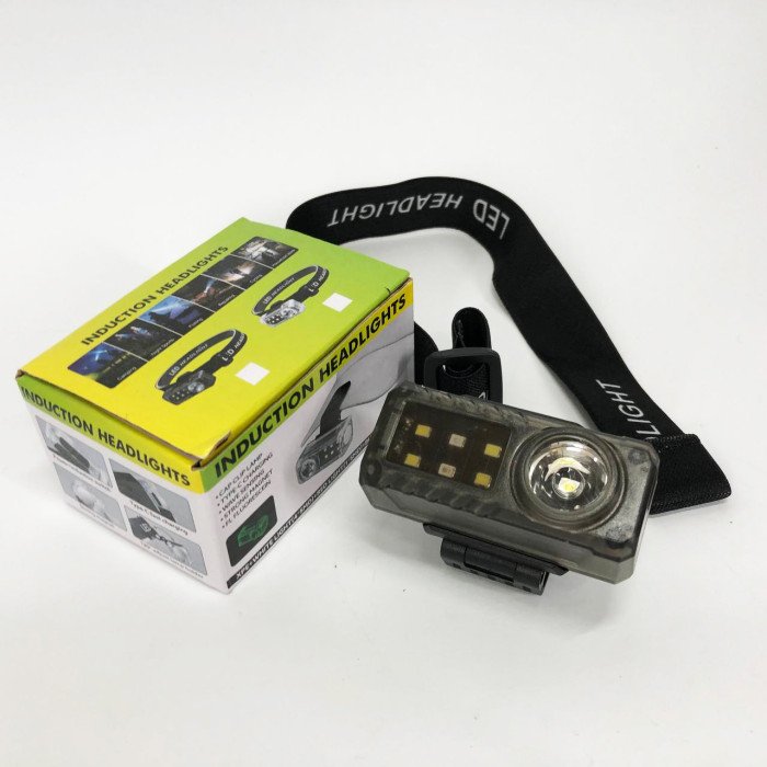 Ліхтар налобний YJ-A06-LED+6SMD, Тактичний ліхтар з червоним світлом на каску, Головний ліхтарик