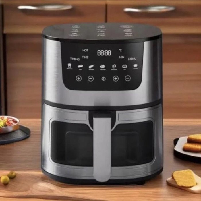 Аерогриль Rainberg RB-2268 4200 Вт аерофритюрниця безолійна без олії з регулюванням температури 8 л