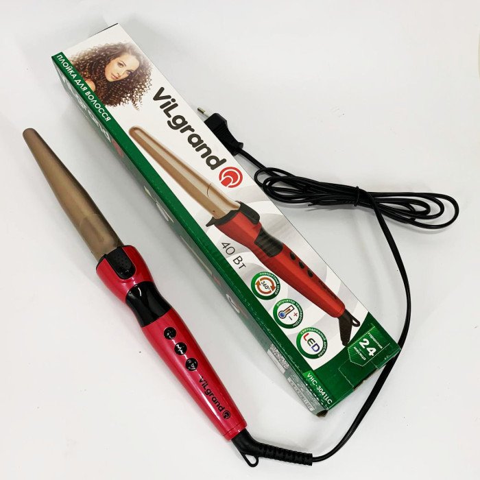 Плойка конусна ViLgrand VHC-3041LC. Колір: червоний