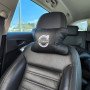 Набір шкіряних подушок Volvo + брелок у подарунок, Автоподушки Volvo з вишивкою