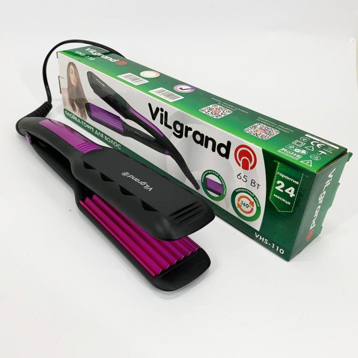 Плойка для волосся ViLgrand VHS-110. Колір: фіолетовий