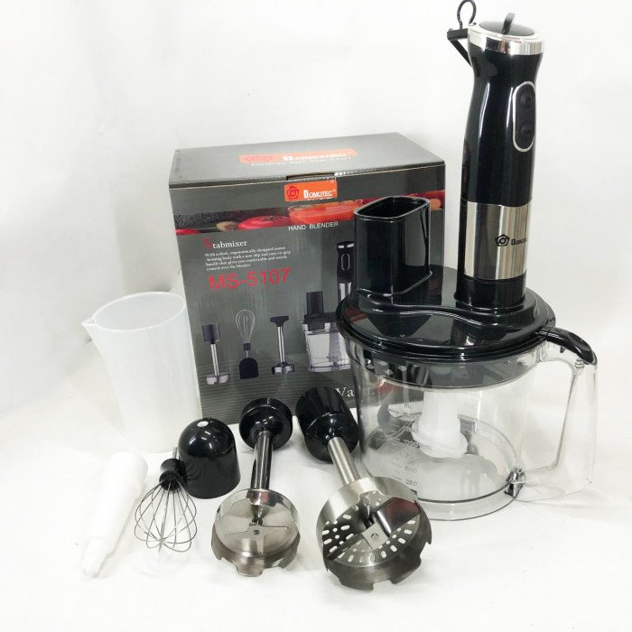 Блендер заглибний багатофункціональний 6-в-1 Domotec MS-5107 800 Вт, Потужний блендер для дому