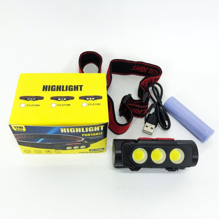 Ліхтар налобний акумуляторний PLD-2119C, Ліхтарик військовий світлодіодний налобний ліхтарик