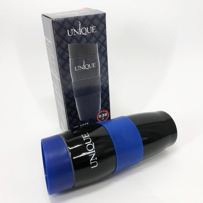 Термокухоль UNIQUE UN-1073 0.38 л, Термос з нержавіючої сталі металевий. Колір: синій