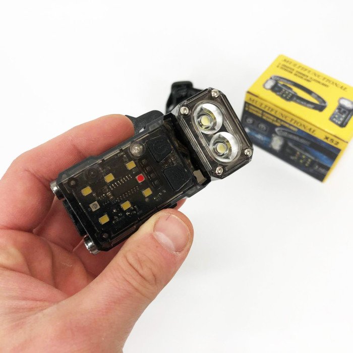 Ліхтар налобний X52, 2LED+6SMD RGB, Ліхтар на голову для бігу, Ліхтар на голову для риболовлі