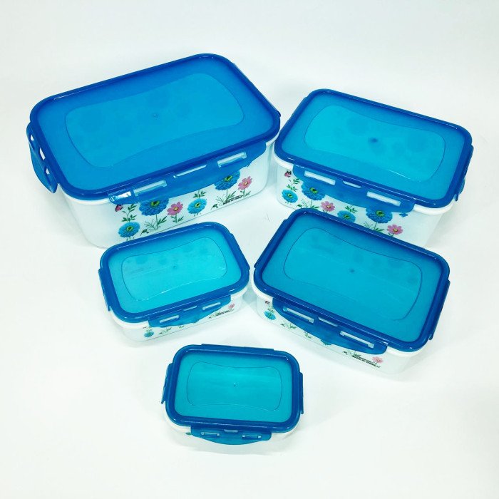 Набір контейнерів UNIQUE UN-1514 5шт. Колір: блакитний