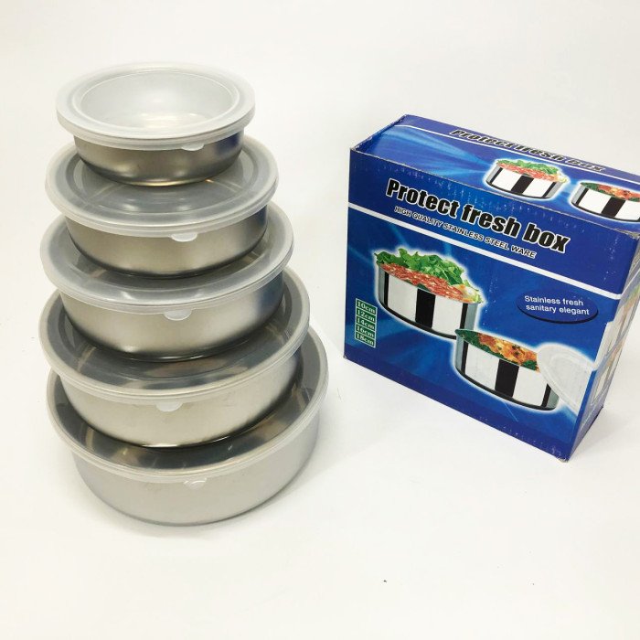 Набір харчових контейнерів Unique UN-1515 5 шт із нержавіючої сталі