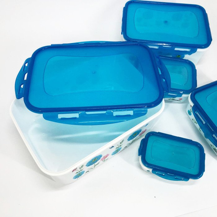 Набір контейнерів UNIQUE UN-1514 5шт. Колір: блакитний